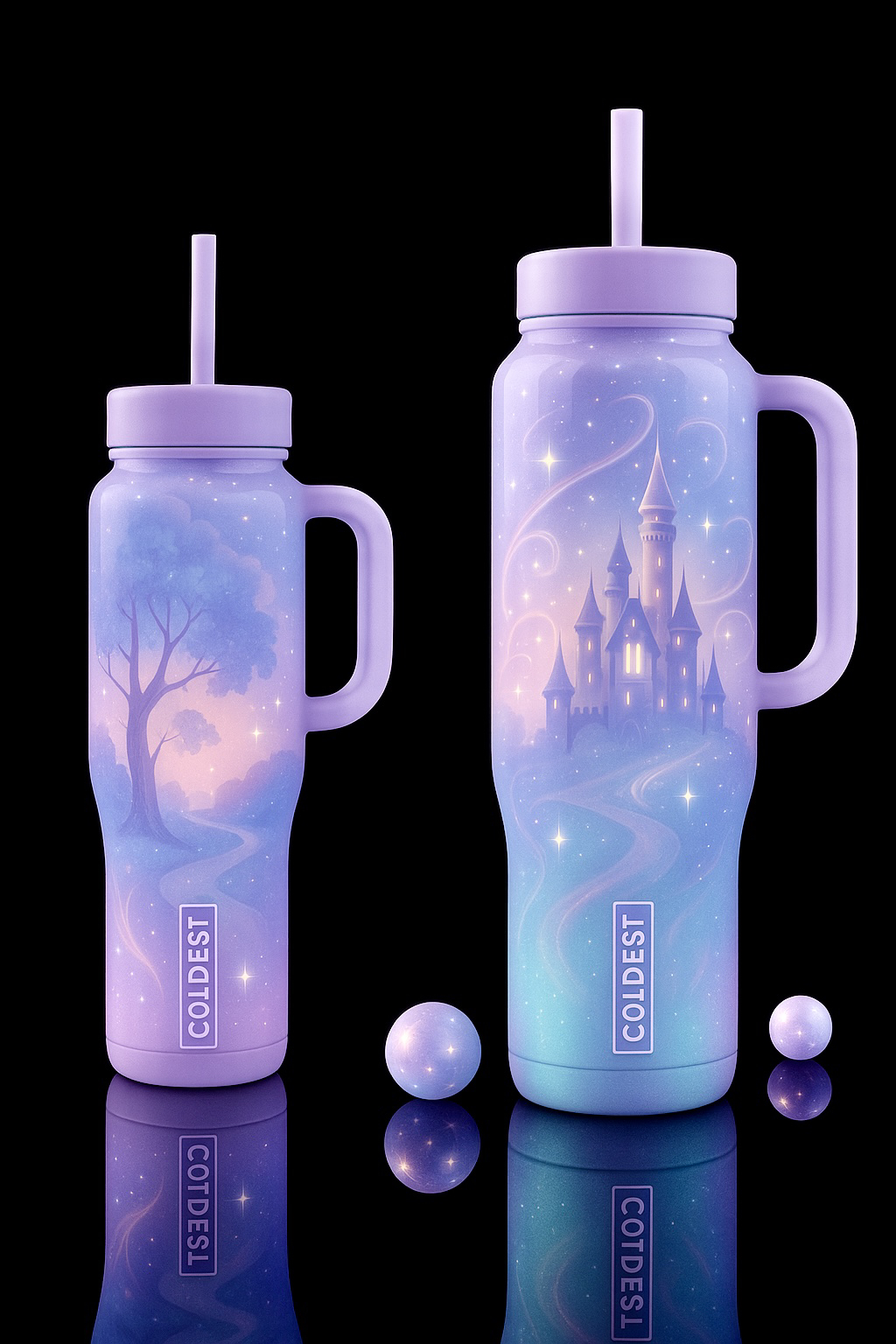 Karmic’s castle water bottle design