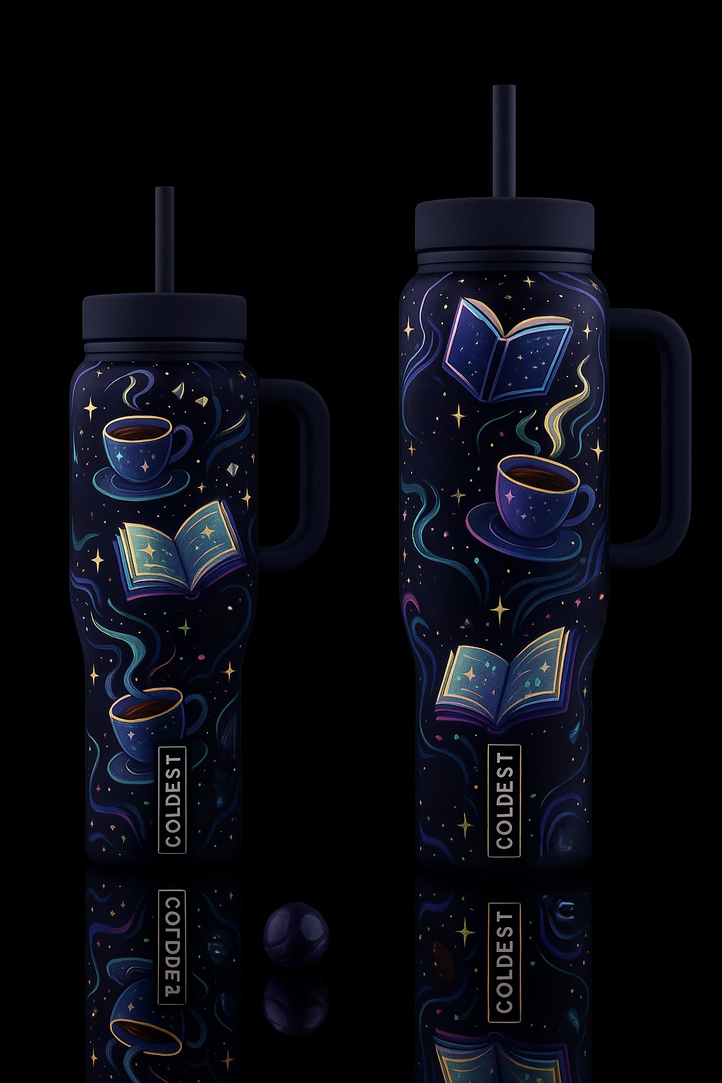 Books 2 water bottle design