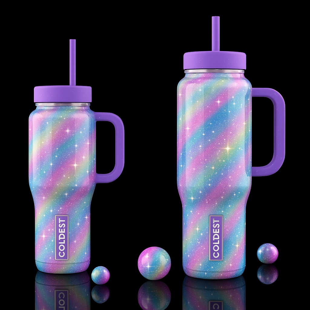 Dream rainbow water bottle design