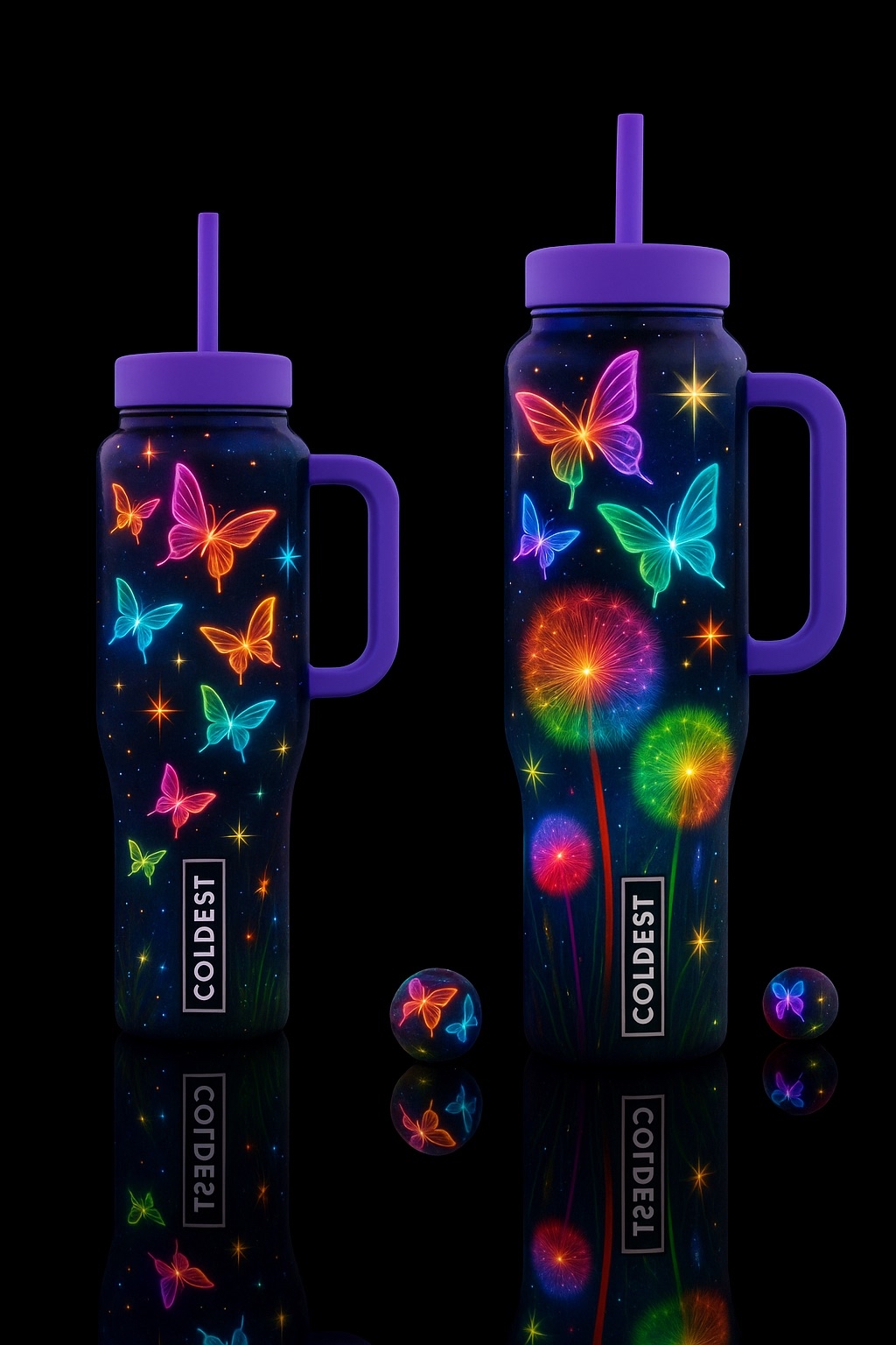 Butterflies 1 water bottle design