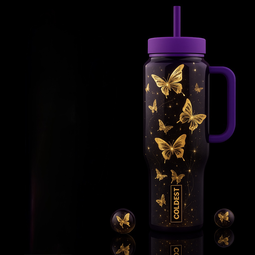 Butterflies 4 water bottle design