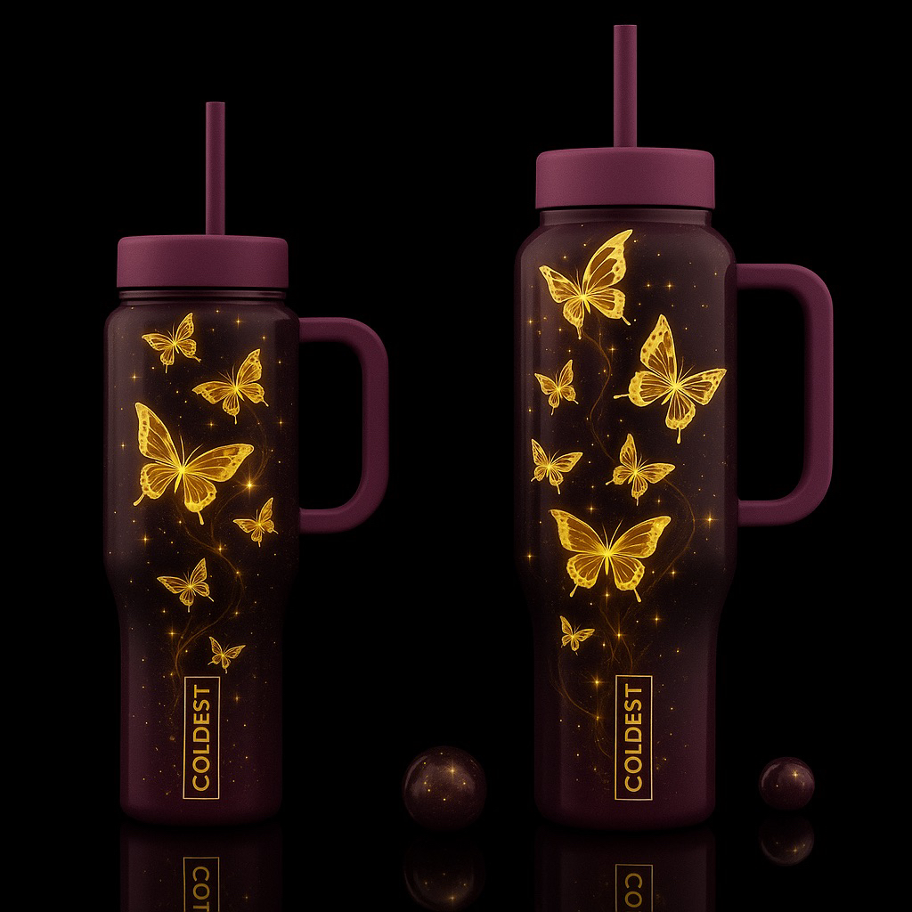 Butterflies 6 water bottle design