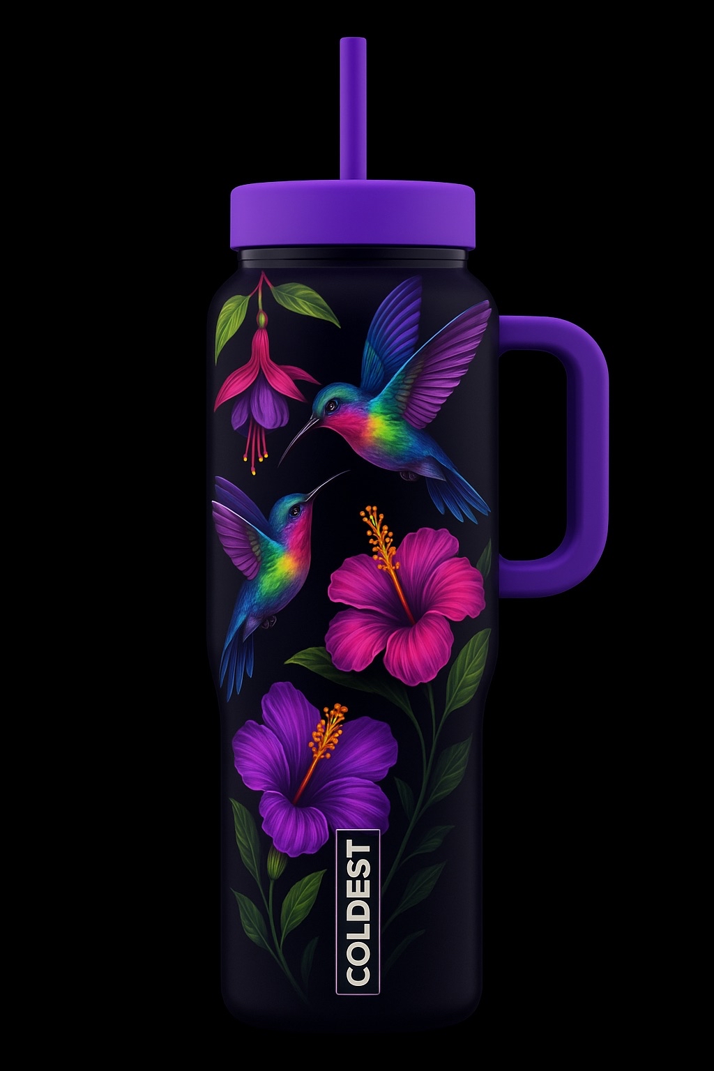 Hummingbirds 2 water bottle design