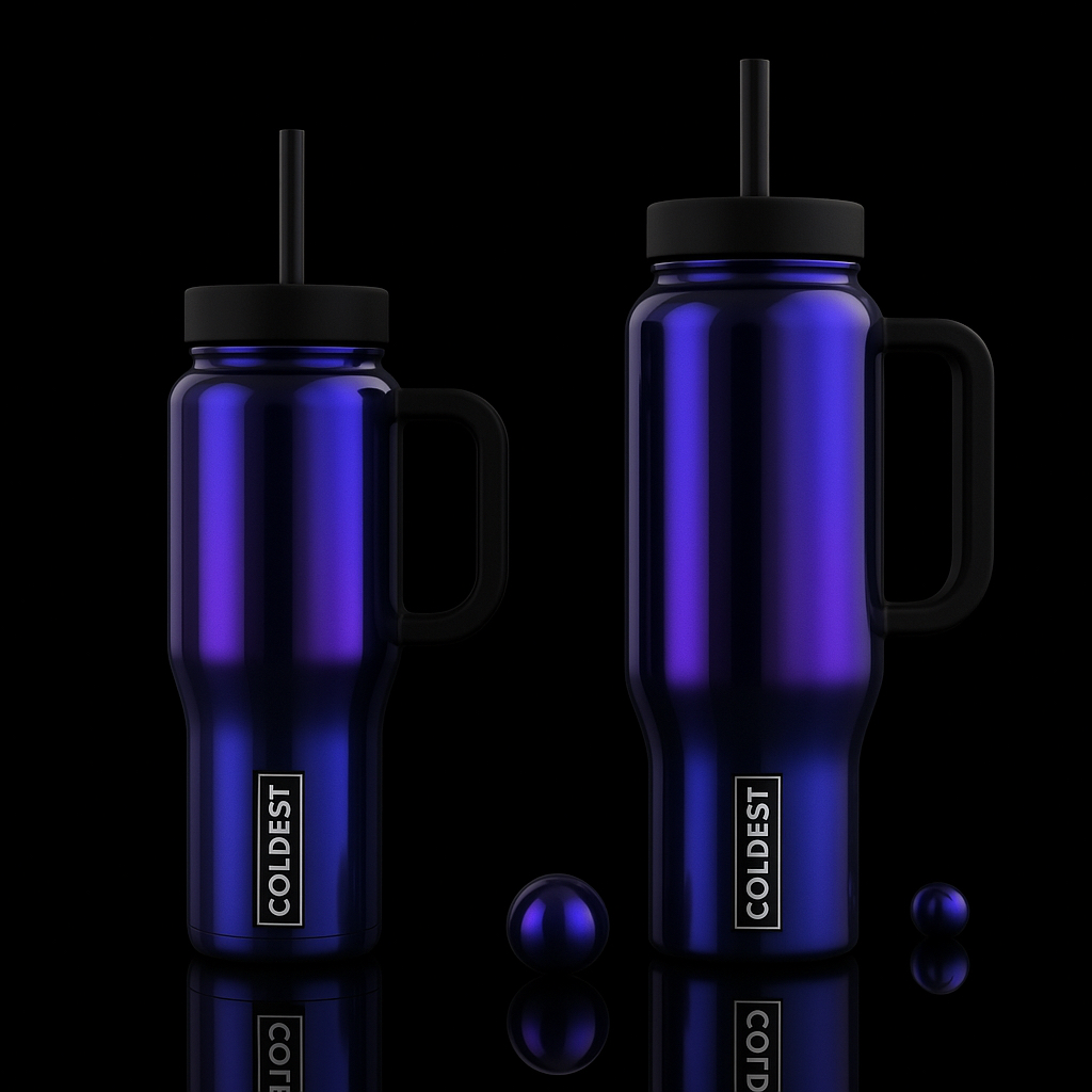 Midnight water bottle design