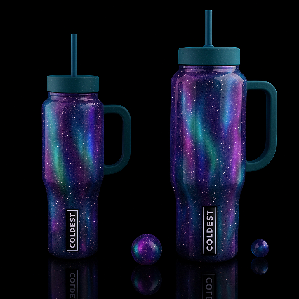 Aurora sky 1 water bottle design