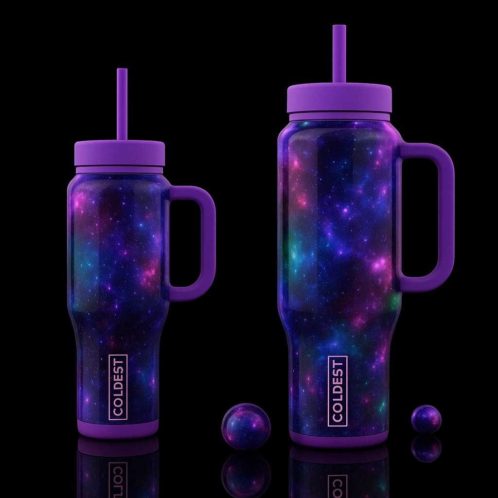 Space rainbow 1 water bottle design