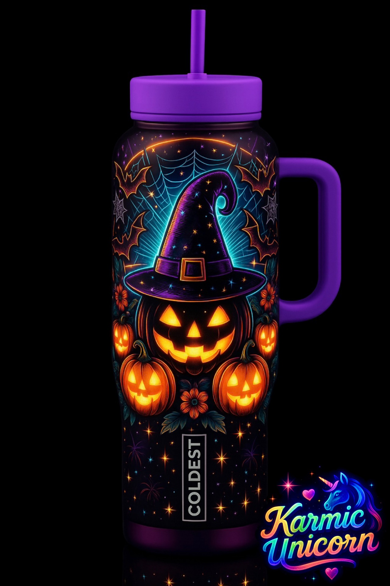 Enchanted pumpkin 1 water bottle design