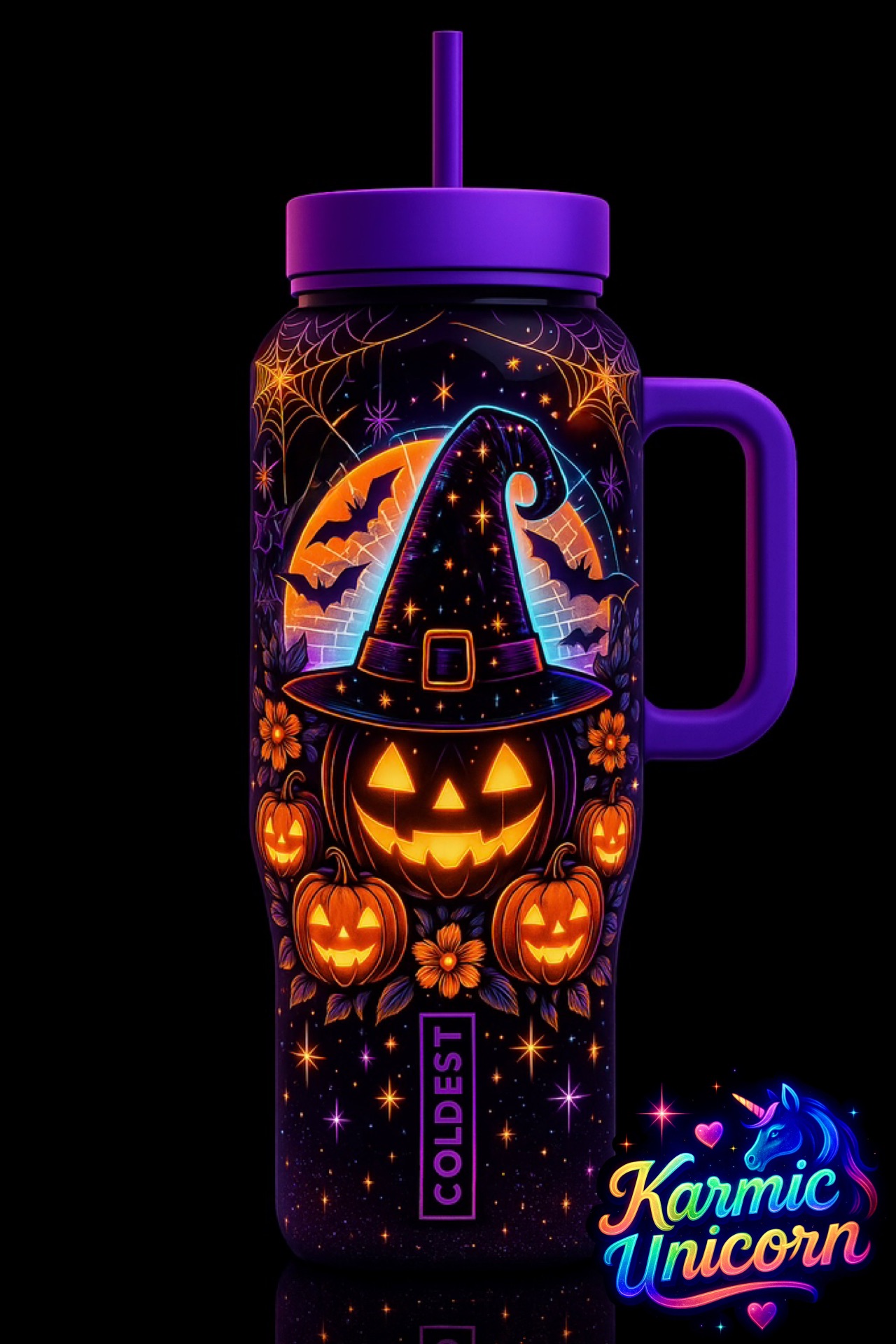 Enchanted pumpkin 2 water bottle design