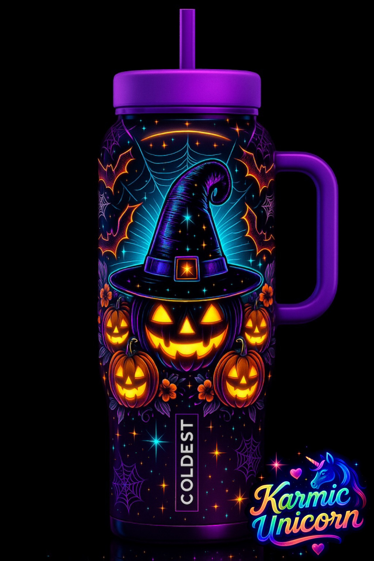 Enchanted pumpkin 3 water bottle design