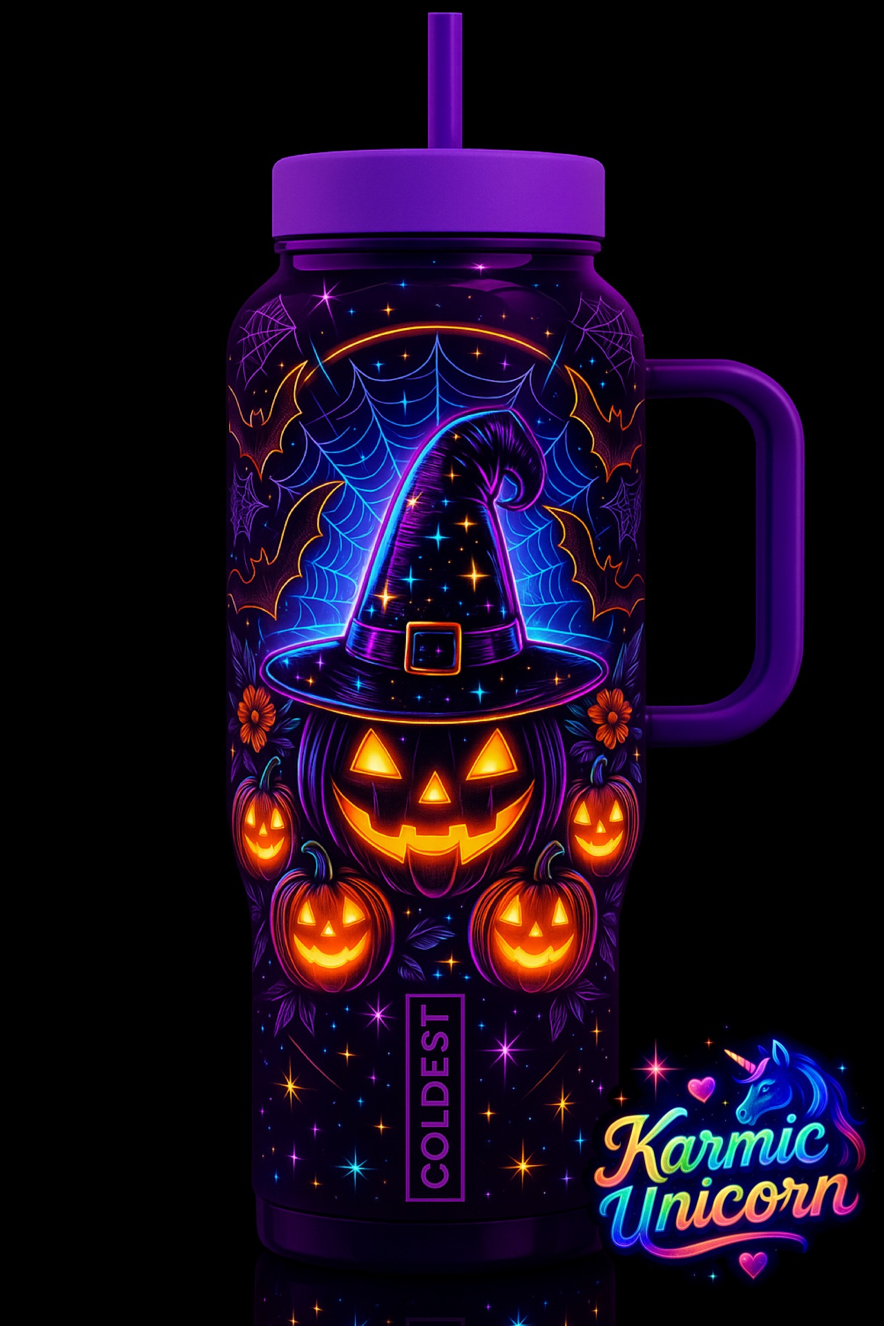 Enchanted pumpkin 4 water bottle design