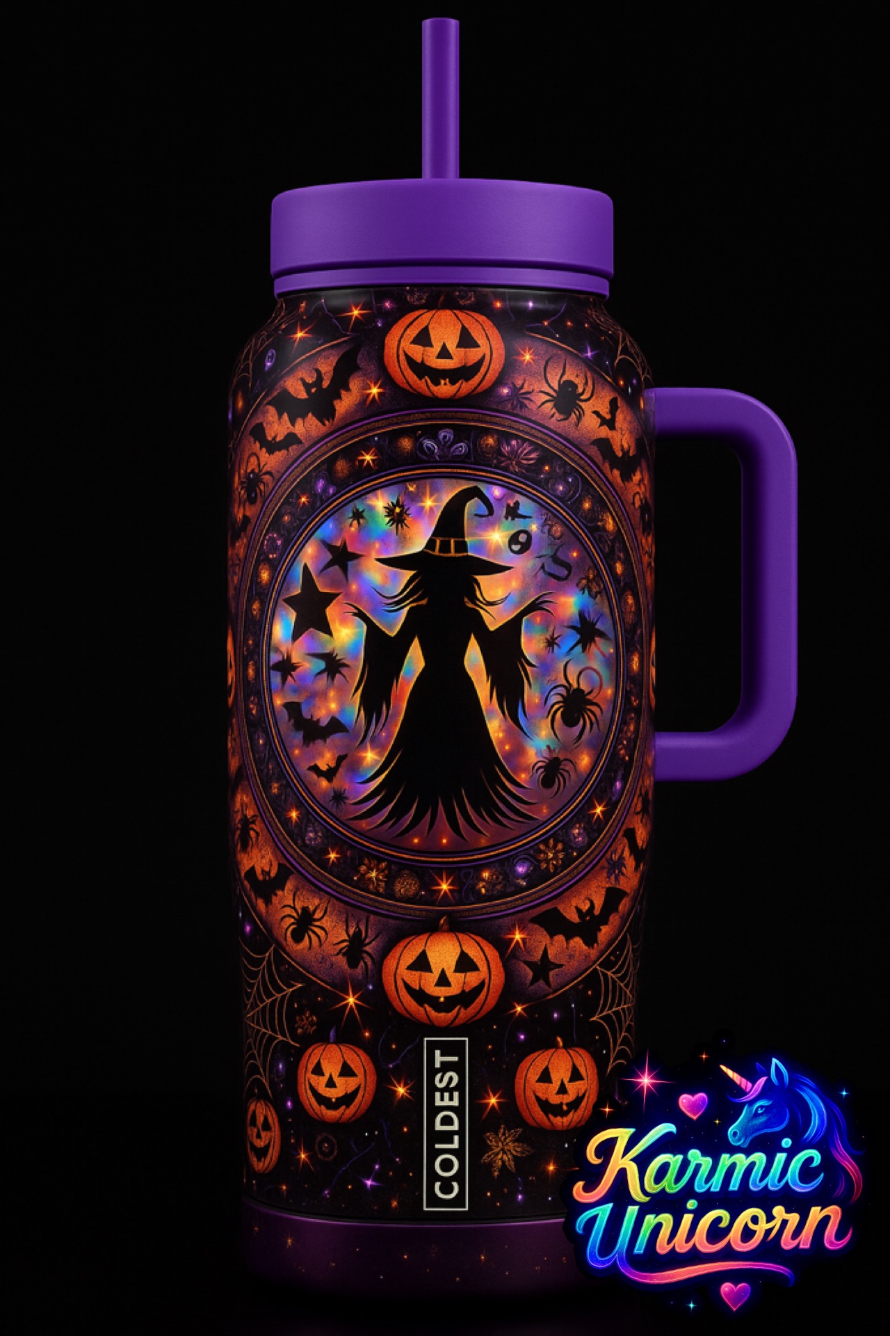 Witches spell 1 water bottle design