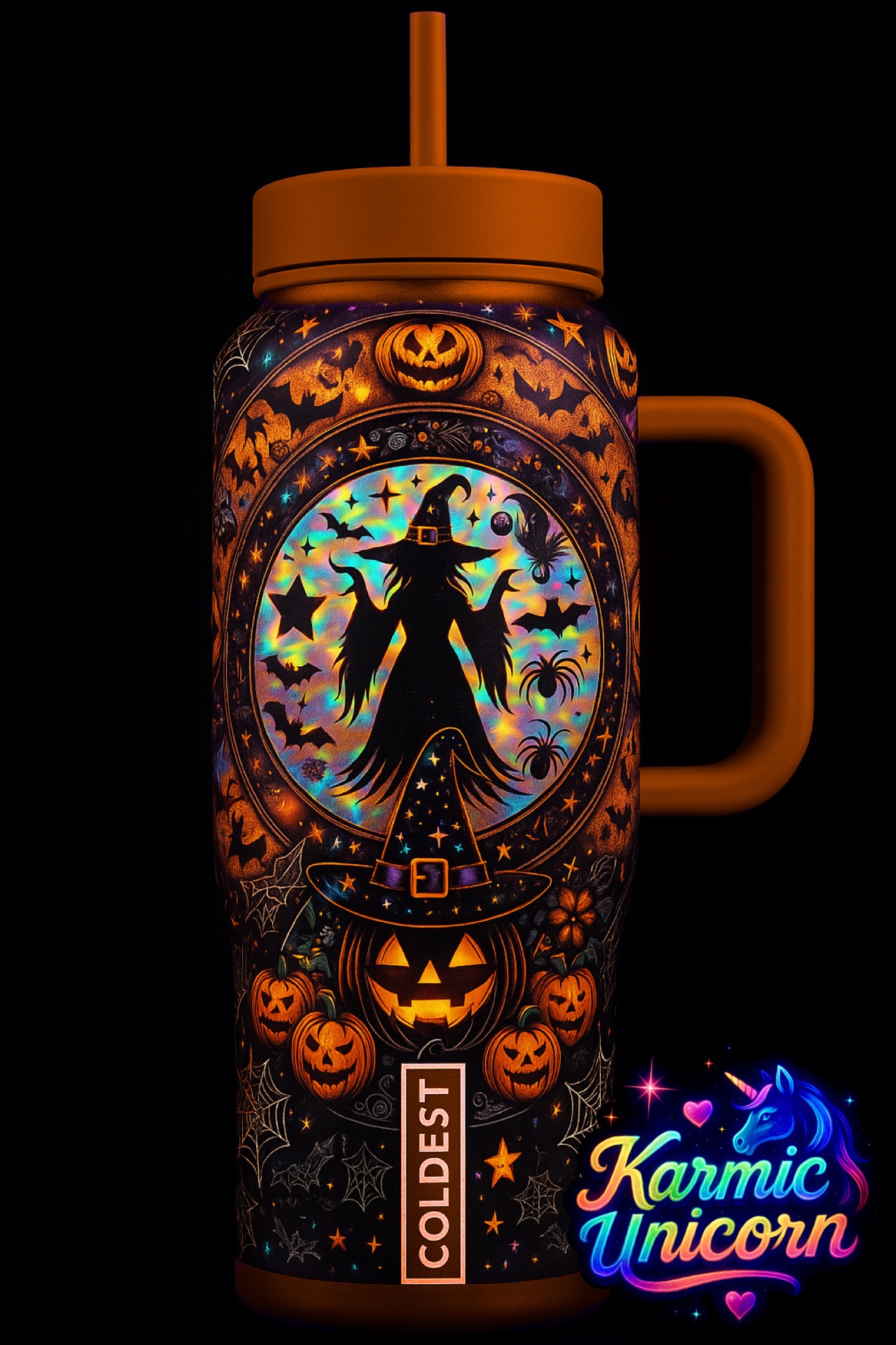 Witches spell 2 water bottle design