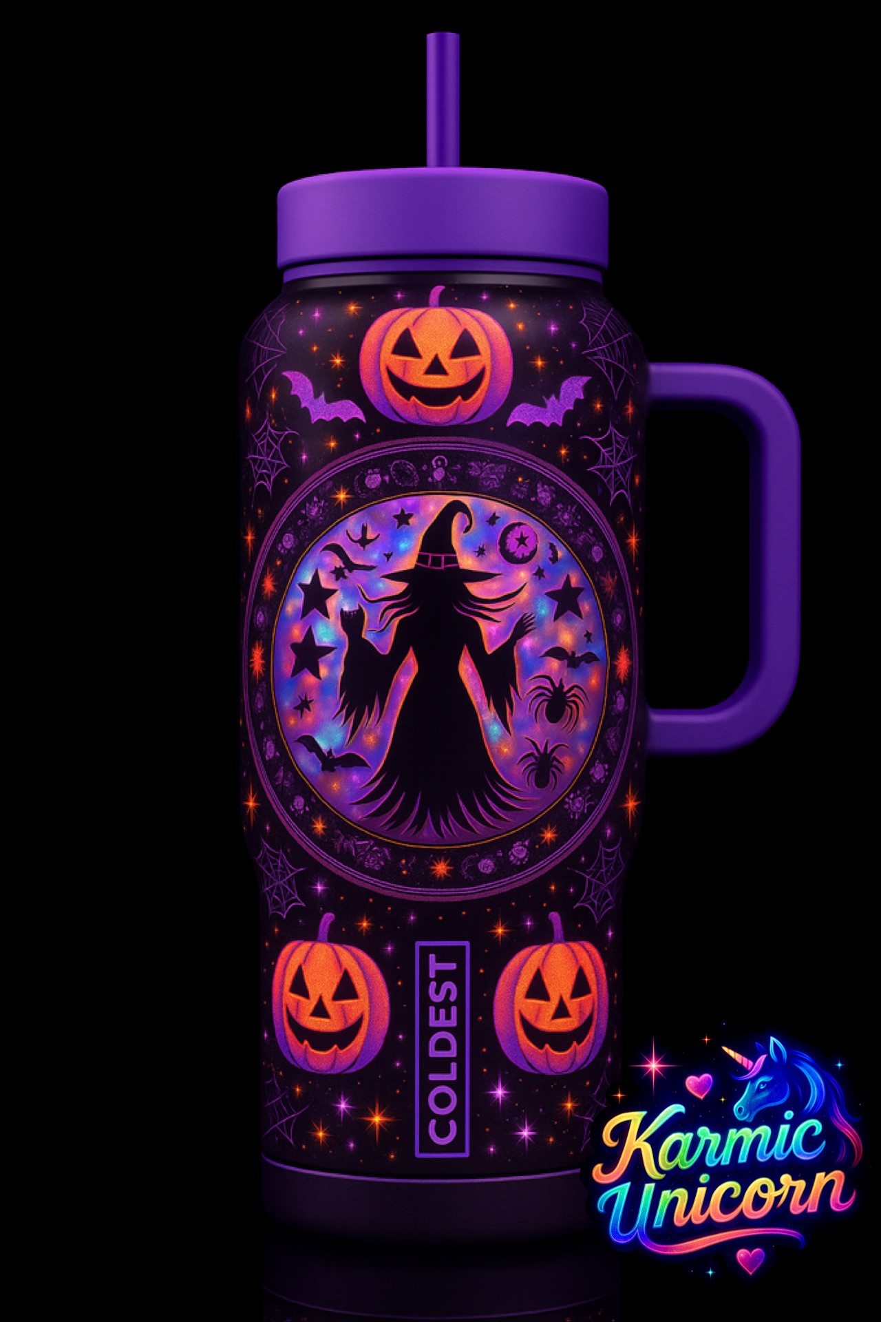 Witches spell 3 water bottle design
