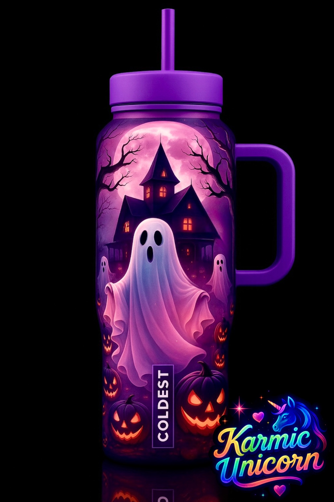 Midnight Haunt 1 water bottle design