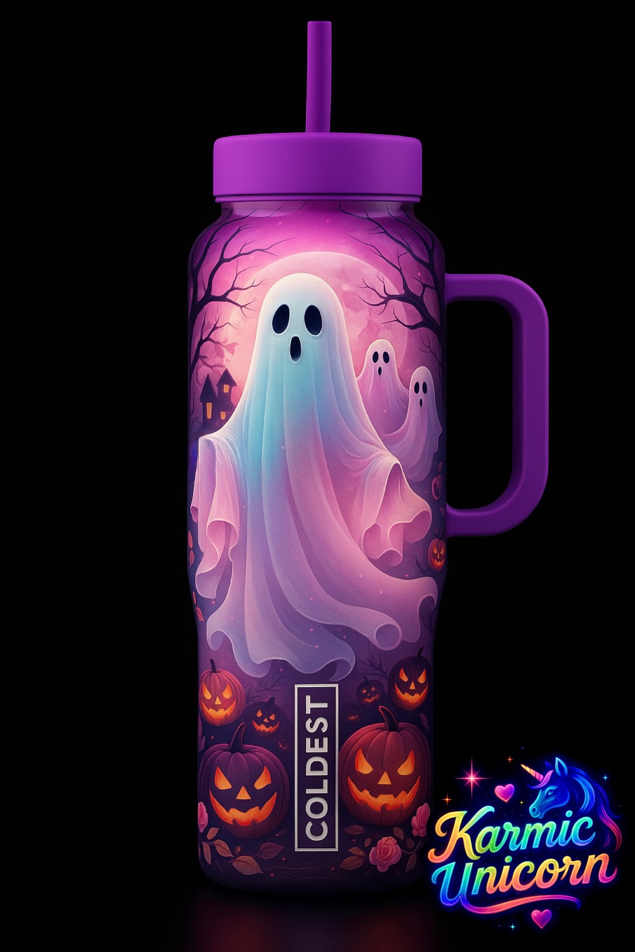 Midnight Haunt 2 water bottle design