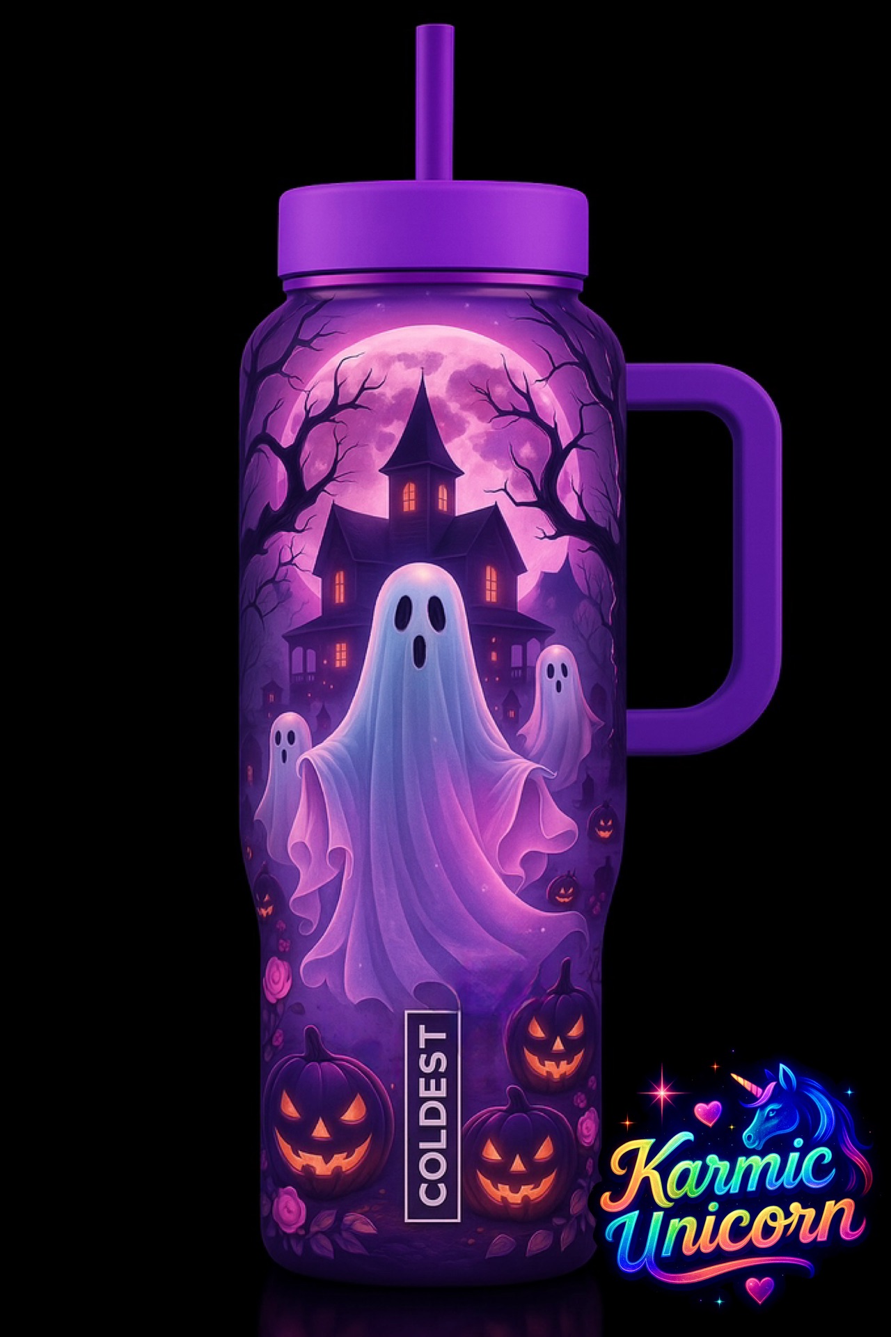 Midnight Haunt 3 water bottle design