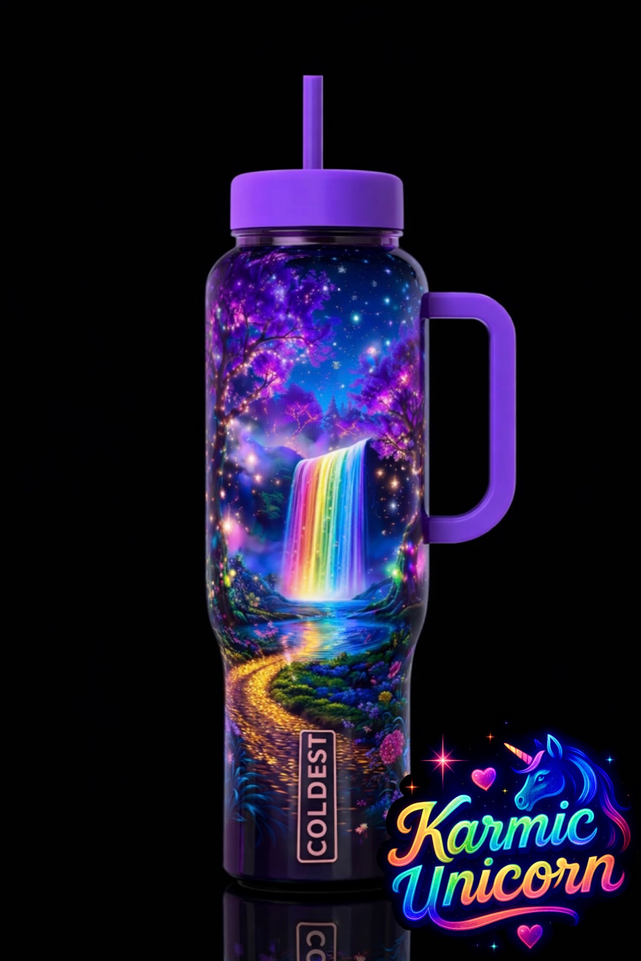 Mystic night water bottle design
