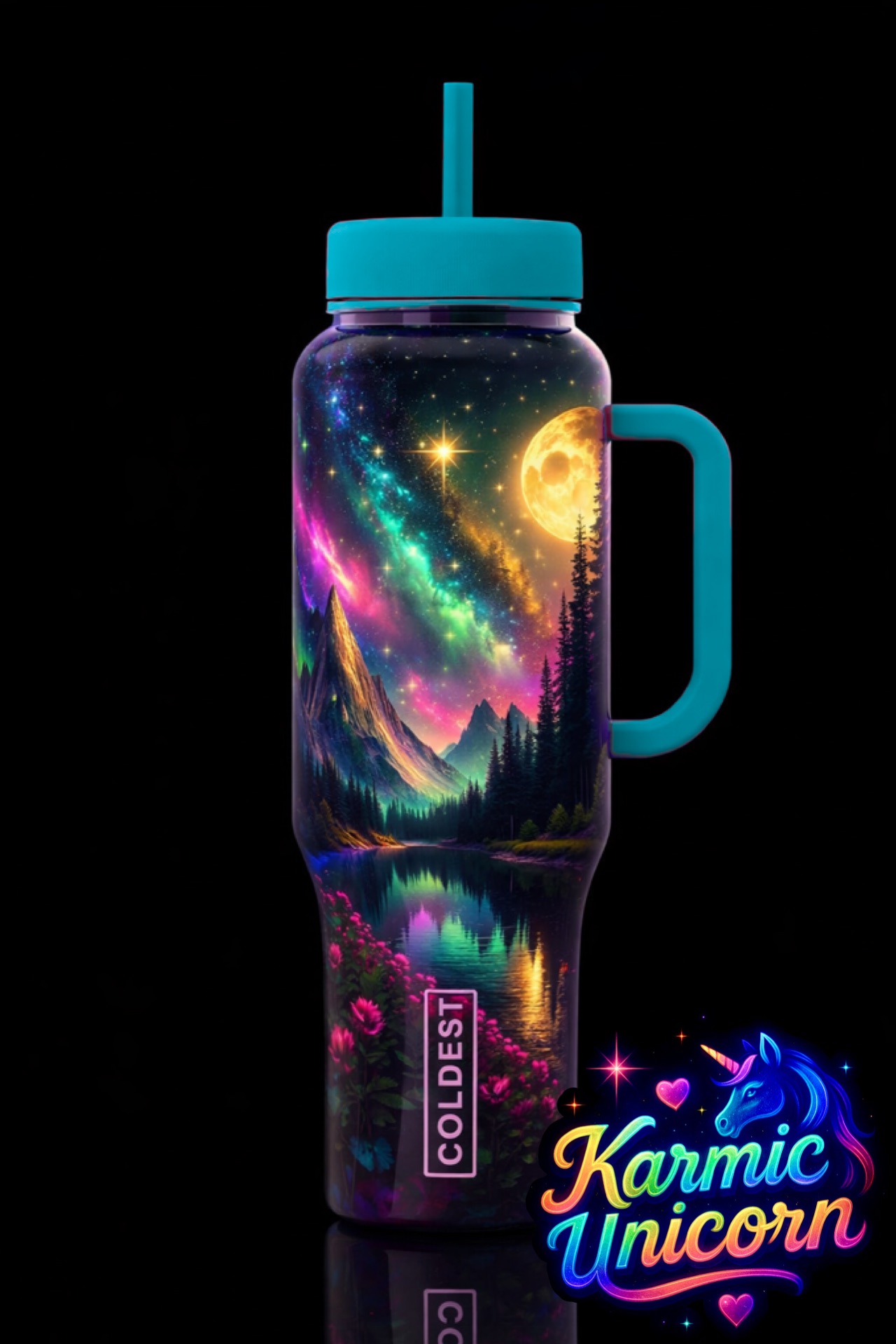 Moonlight  aurora 1 water bottle design