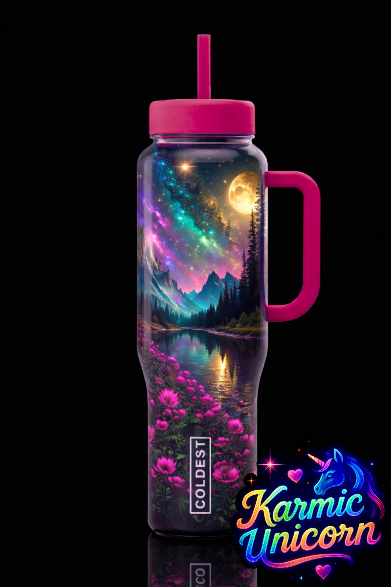 Moonlight  aurora 2 water bottle design
