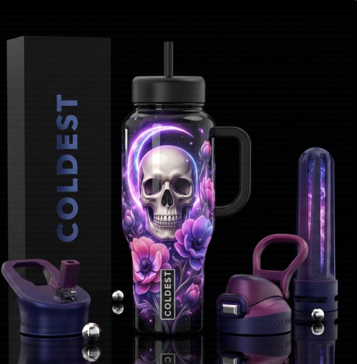 Skullora. Skull water bottle design
