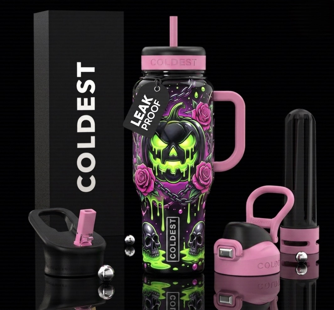 Wicked Bloom Lantern water bottle design