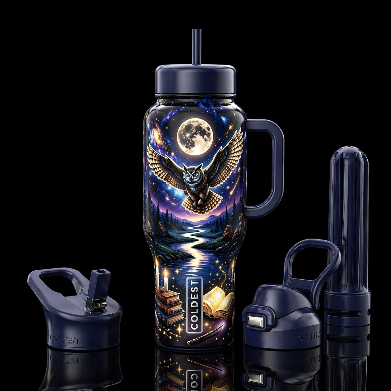 Owlchemy water bottle design