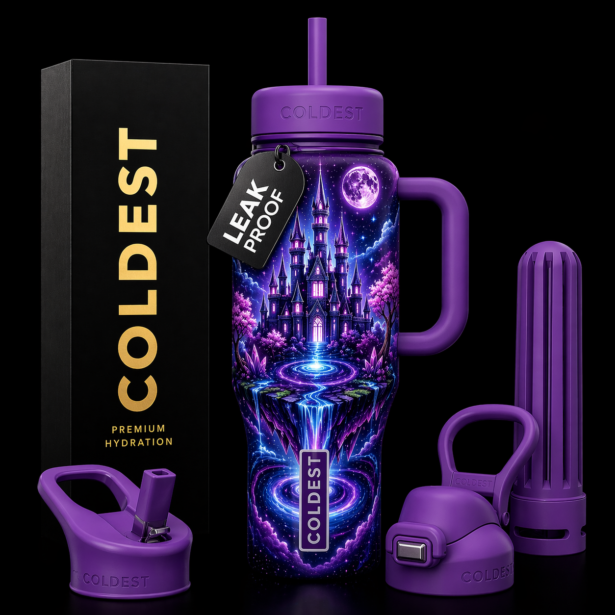 Portal of Enchantment water bottle design