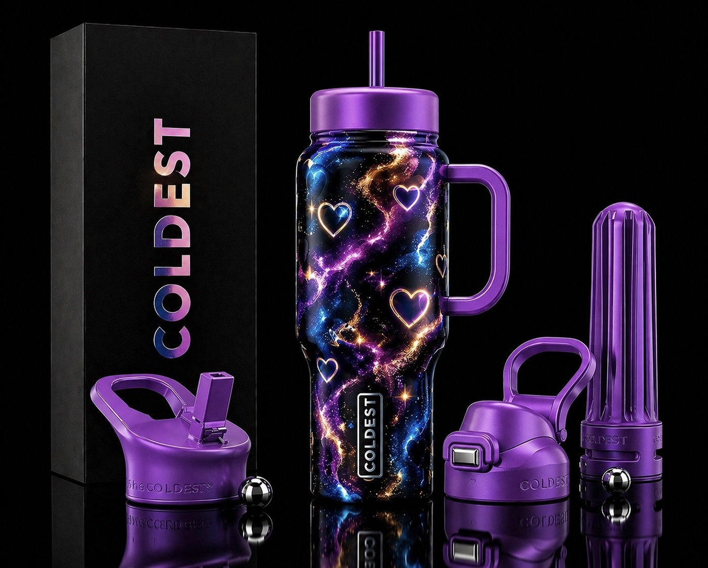 Electric Love water bottle design