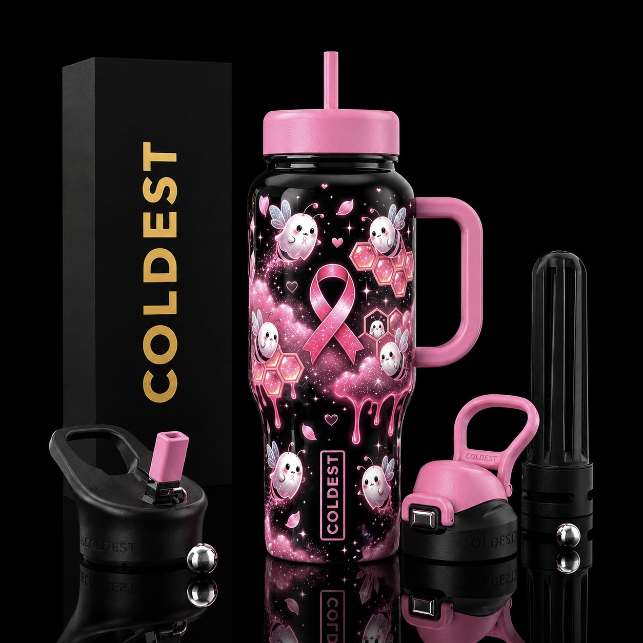 Boo Bees Awareness water bottle design