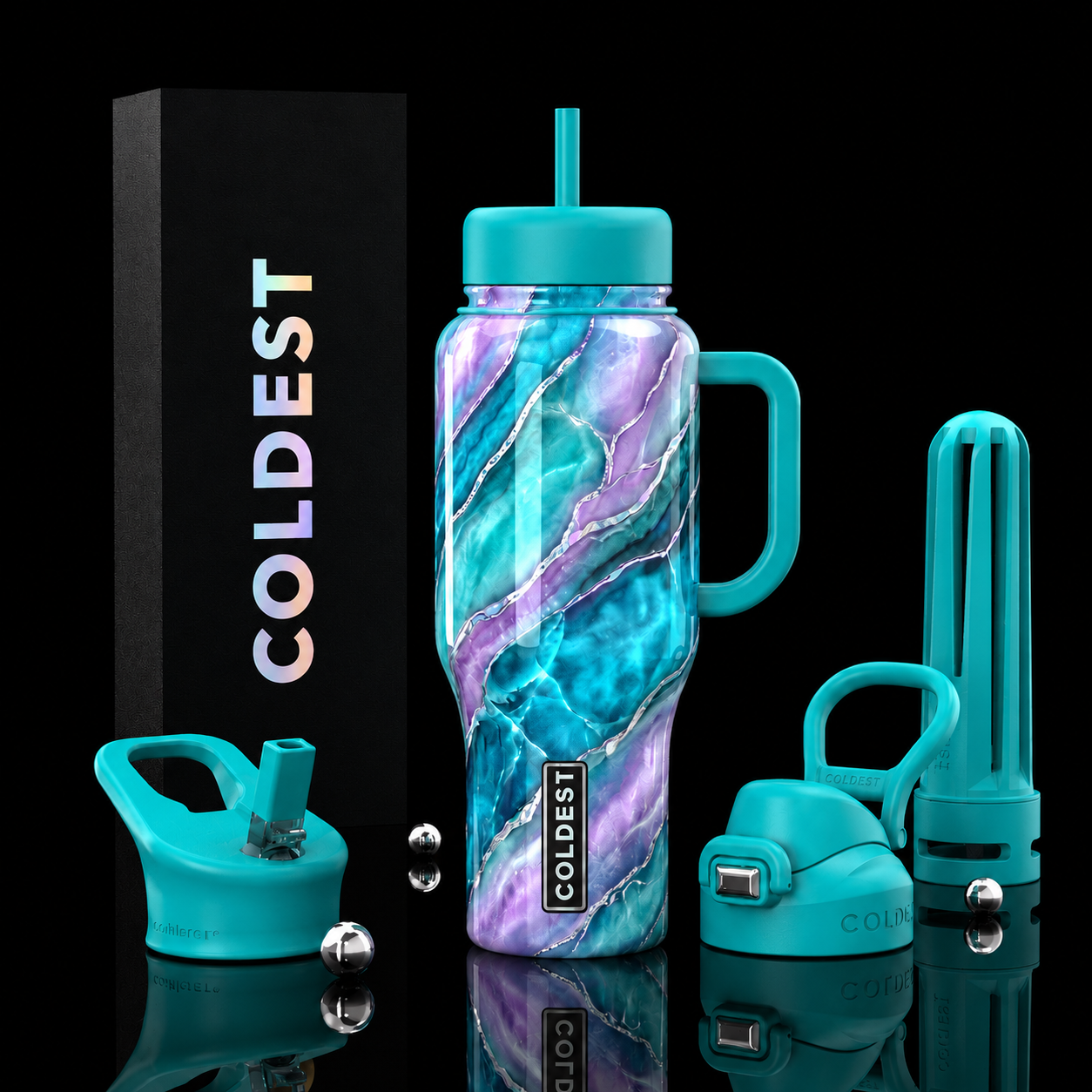 Siren Ice Elixir water bottle design