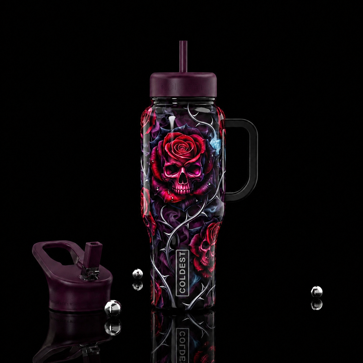 Reaper’s Rose water bottle design