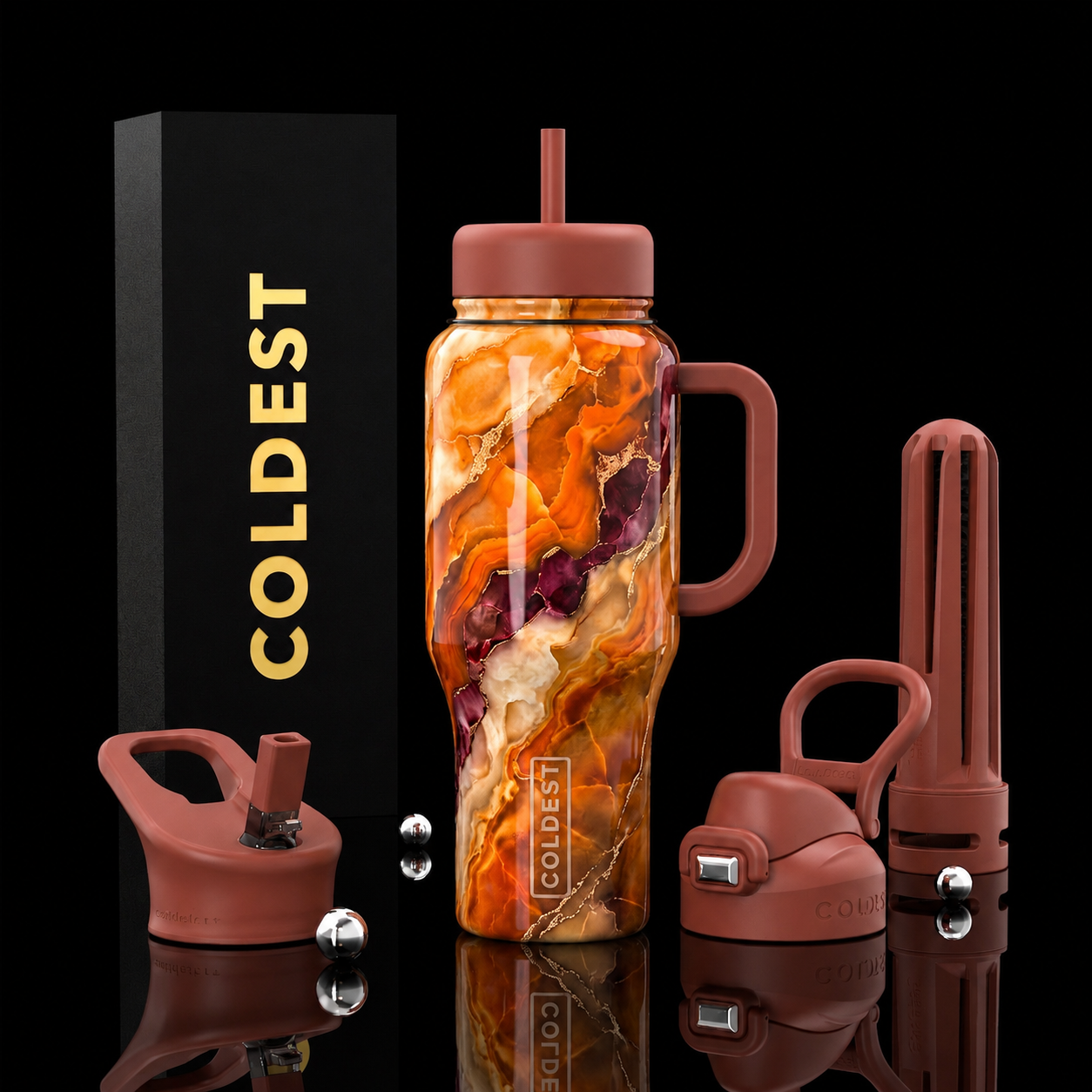 Harvest Ember Elixir water bottle design