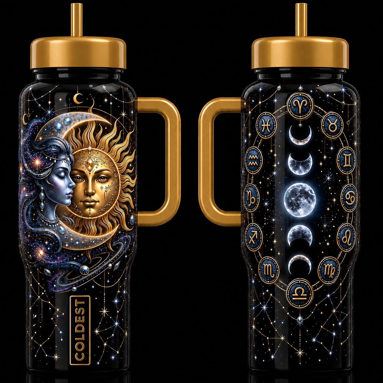 Astral Harmony water bottle design