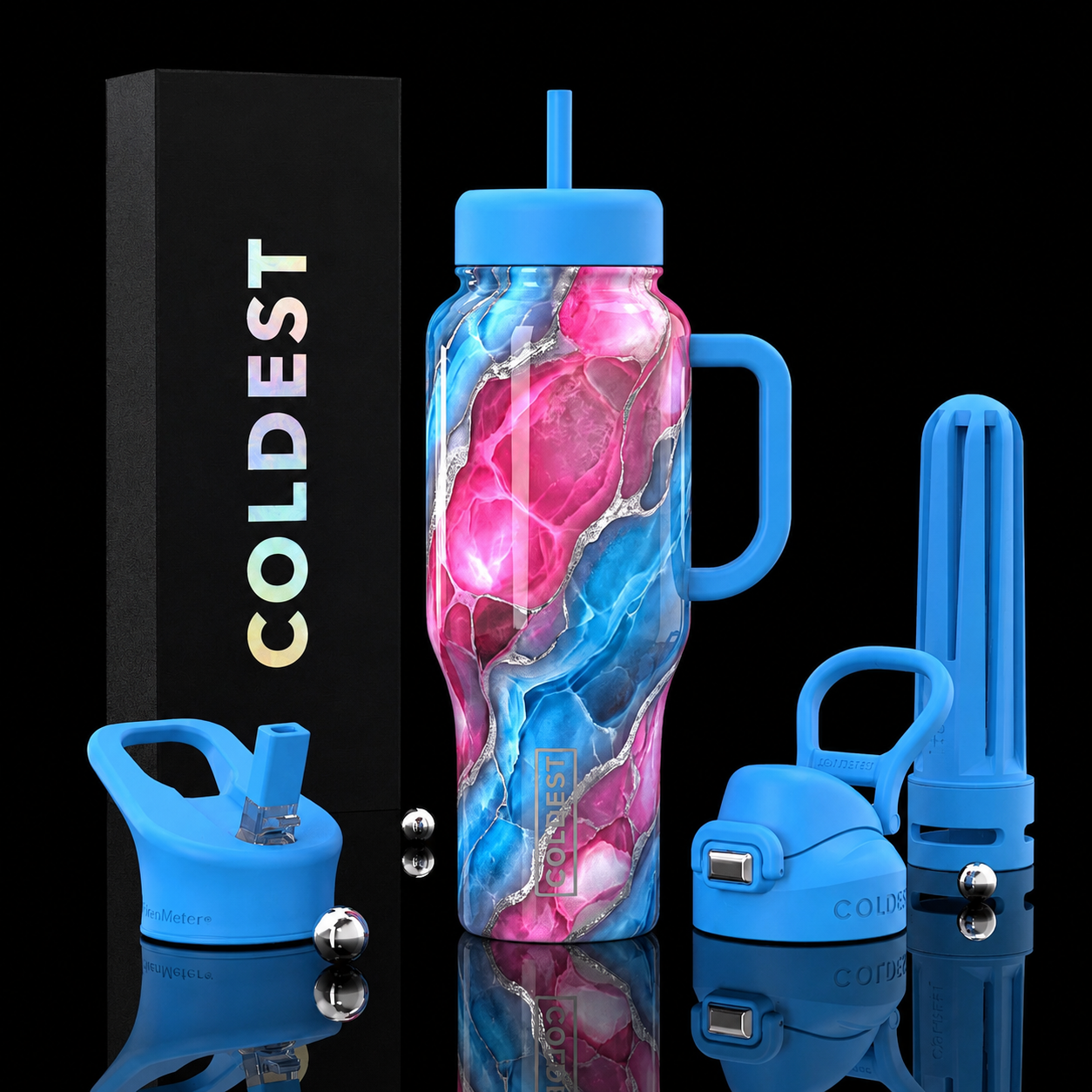 Cotton Candy Elixir water bottle design