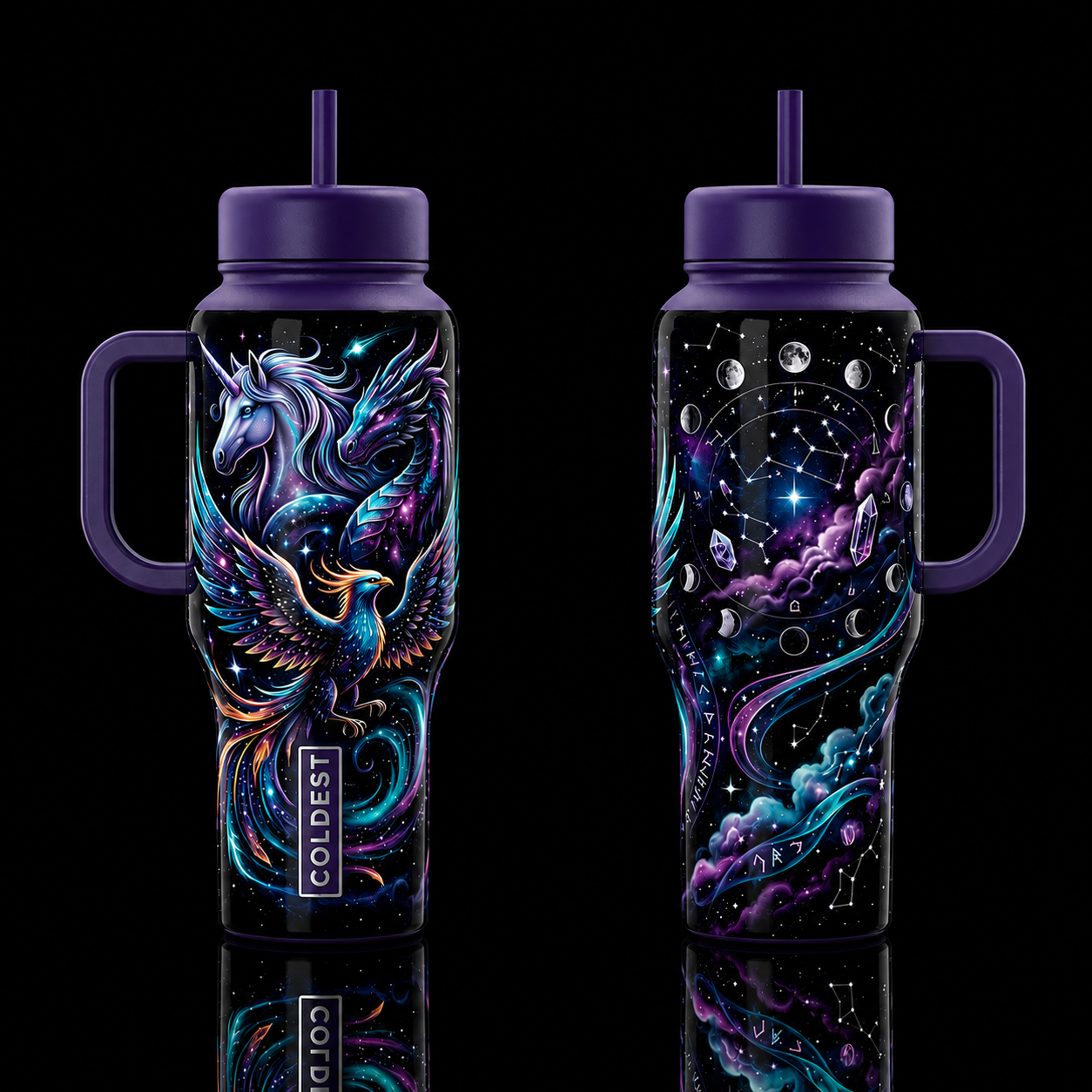 Cosmic Mythos water bottle design