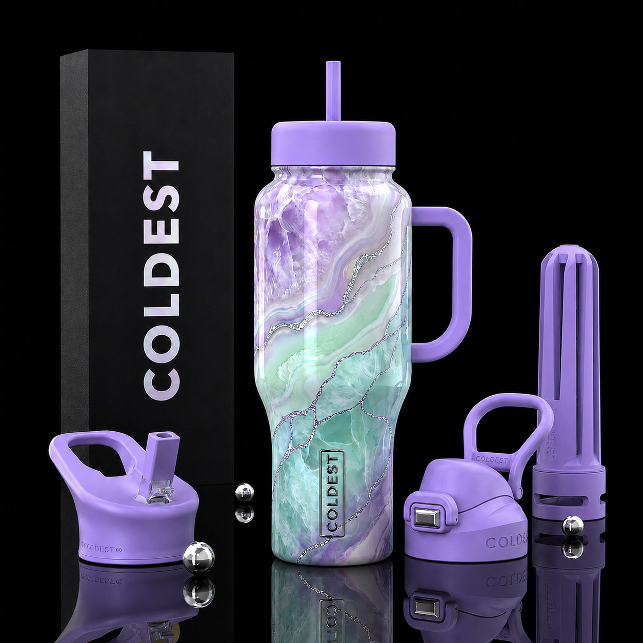 Mystic Mint elixir water bottle design