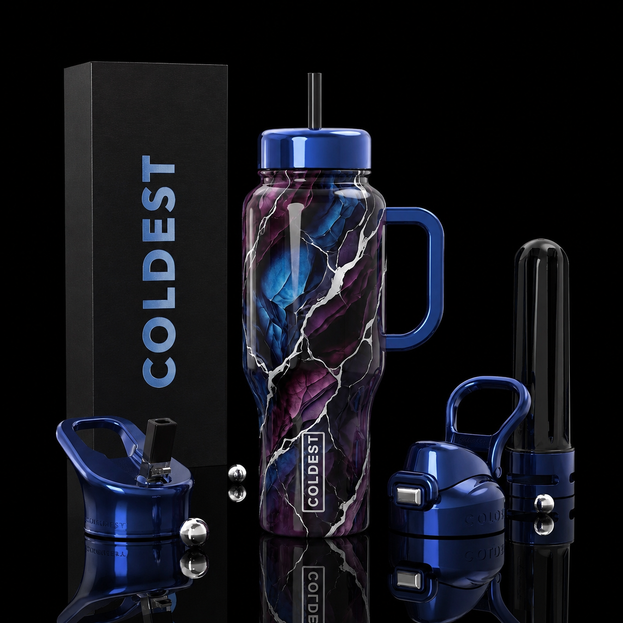 Black Cherry Sapphire water bottle design