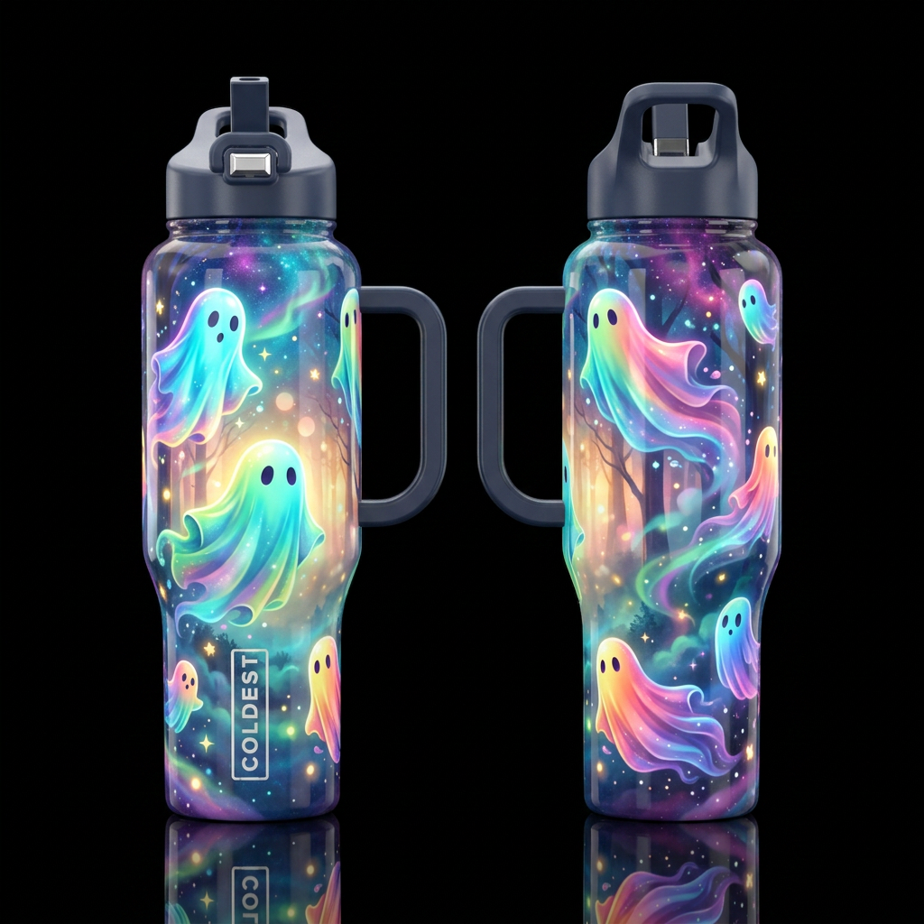 Boo-tiful Aurora water bottle design