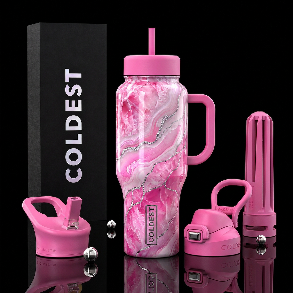 Blushing rose elixir water bottle design