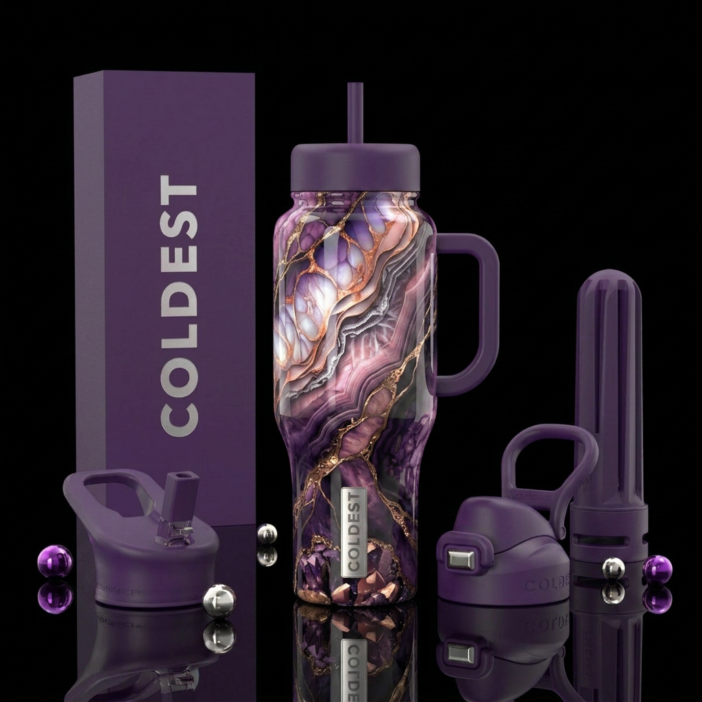 Arcane Crystal Elixir water bottle design