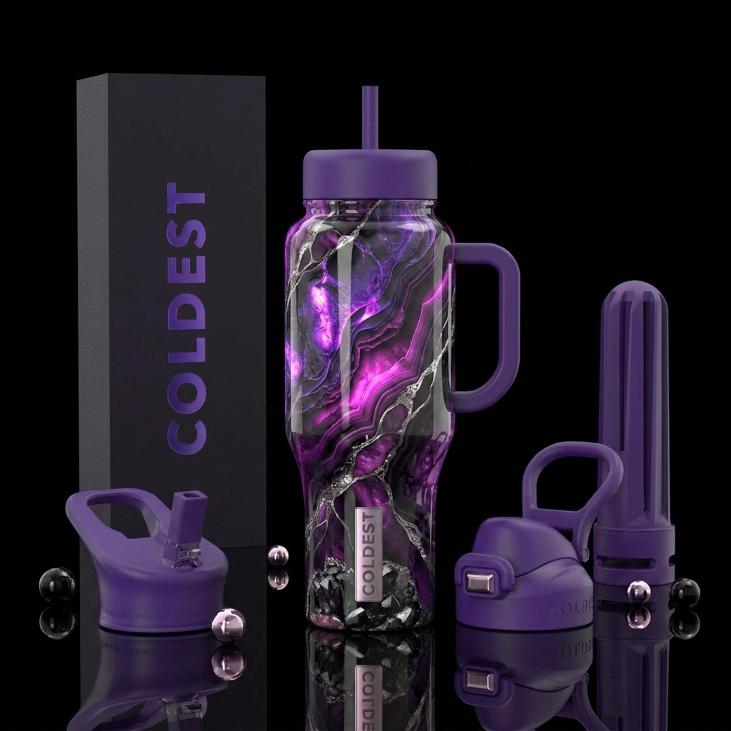 Midnight Amethyst Elixir water bottle design