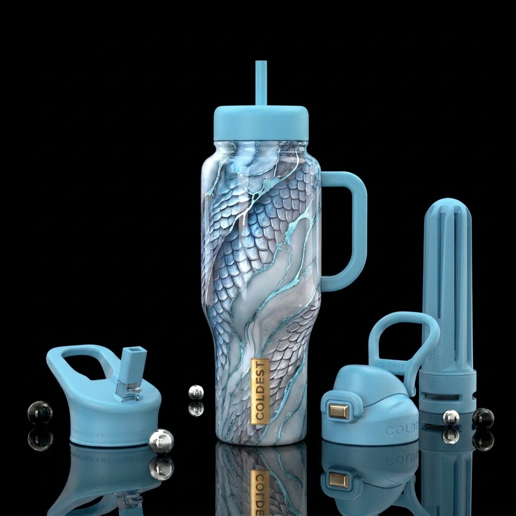 Ice Dragon Elixir water bottle design