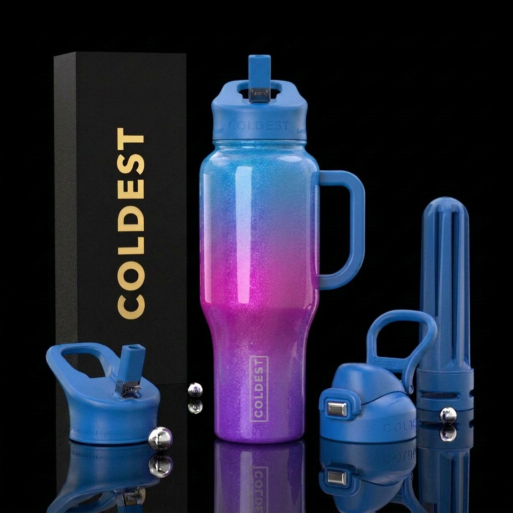 Berry Skies water bottle design
