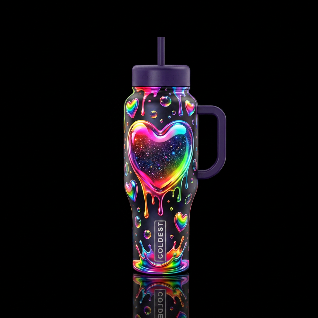 Colorful Chemistry water bottle design