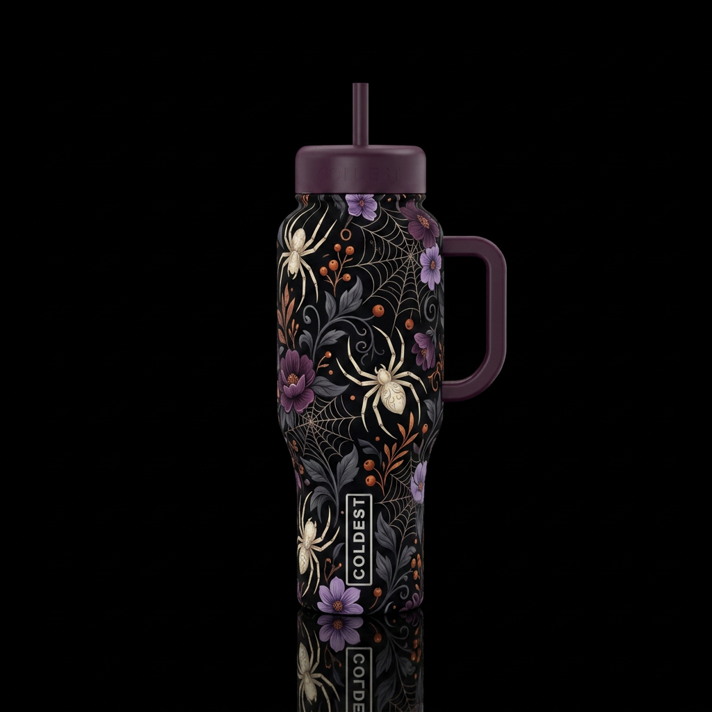 Spider’s Garden water bottle design