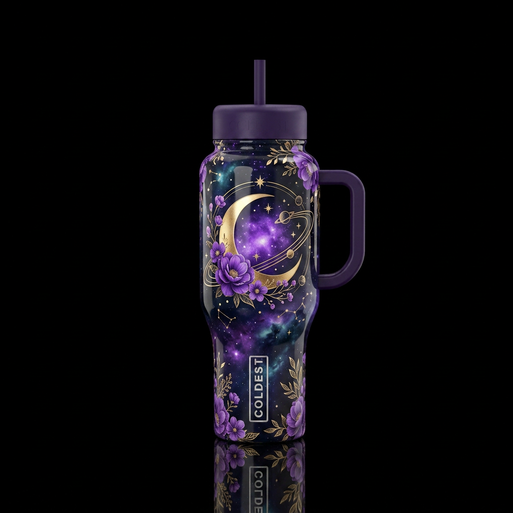 Cosmic Garden water bottle design