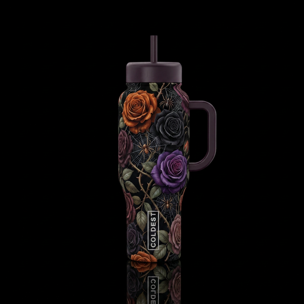 Gloom & Bloom water bottle design
