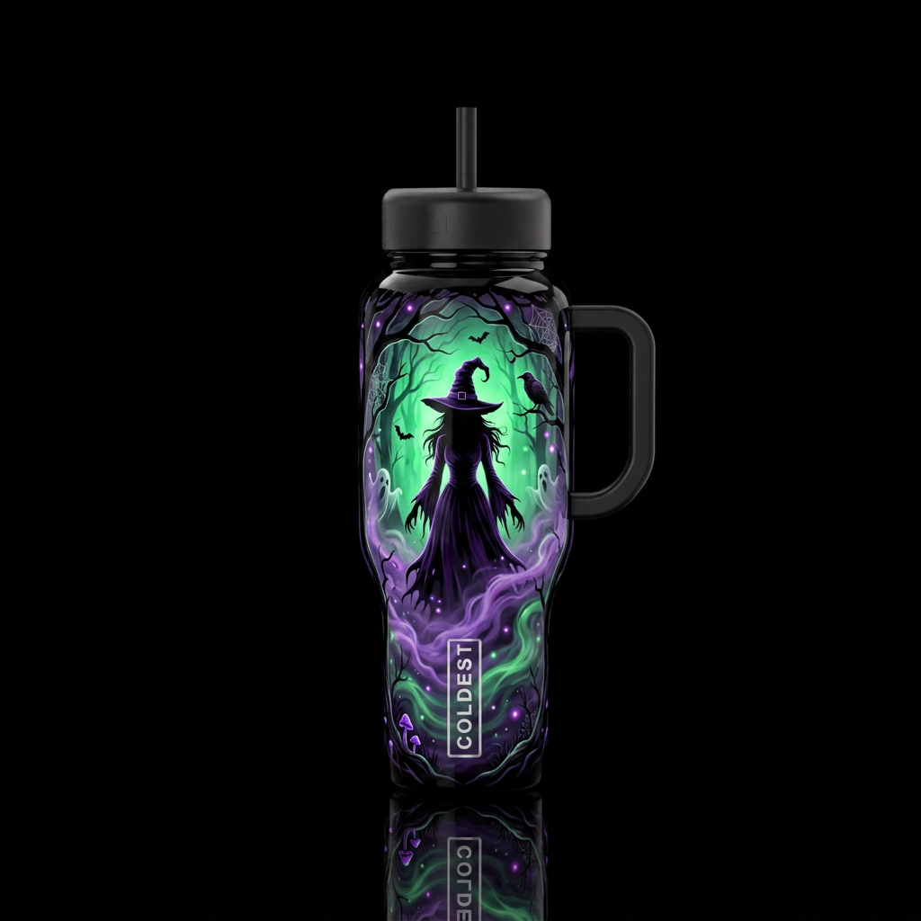 Through the Witching Veil water bottle design