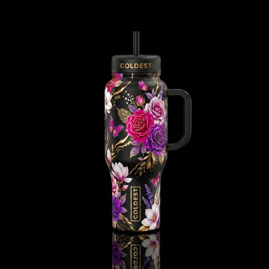 make the background black water bottle design