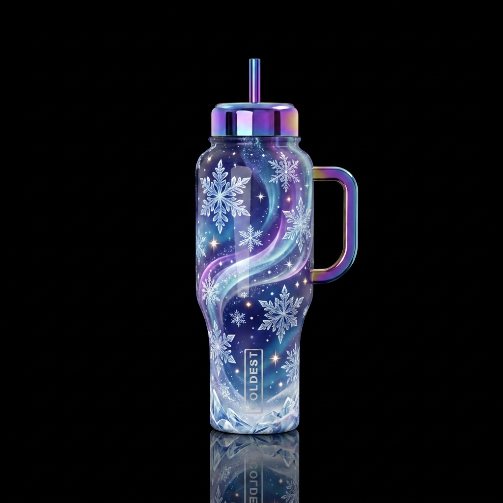 Aurora Frost water bottle design